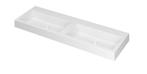 INK Wastafel Momento Polystone dubbel zonder kraangat 140 cm, Ophalen of Verzenden, Nieuw, Overige typen