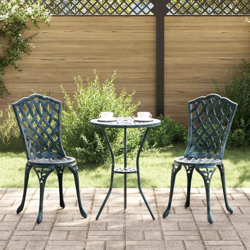 vidaXL 3-delige Bistro Set voor in de Tuin - Groene, Tuin en Terras, Tuinsets en Loungesets, Nieuw, Verzenden