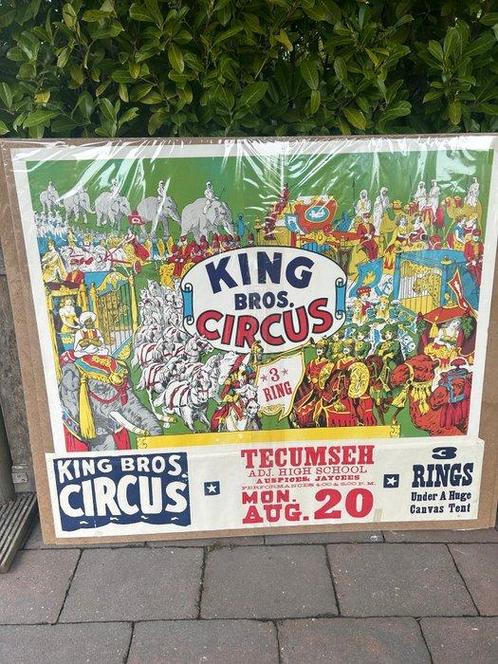King bros - Circus Poster king bros, Antiek en Kunst, Kunst | Tekeningen en Fotografie