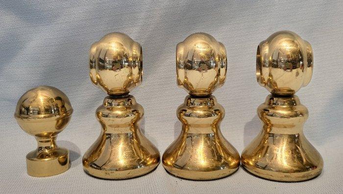 Ornement décoratif (4) - Support de main courante + embout, Antiquités & Art, Curiosités & Brocante