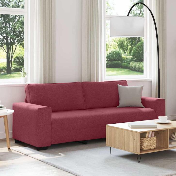 vidaXL 3-zitsbank wijnrood 180 cm stof, Huis en Inrichting, Zetels | Zetels, Nieuw, Verzenden
