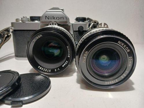 Nikon FM + Nikkor 2/50mm + 3,5/20mm | Appareil photo, Audio, Tv en Foto, Fotocamera's Analoog