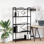 vidaXL Boekenkast Zwart eiken 80 x 30 x 153 cm Bewerkt hout, Huis en Inrichting, Verzenden, Nieuw