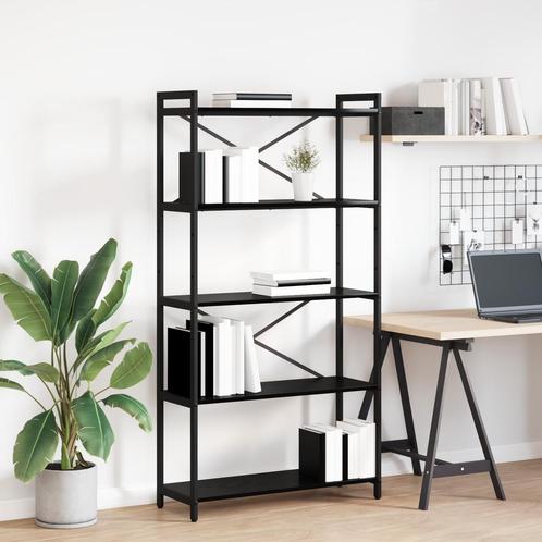 vidaXL Boekenkast Zwart eiken 80 x 30 x 153 cm Bewerkt hout, Huis en Inrichting, Kasten | Boekenkasten, Nieuw, Verzenden
