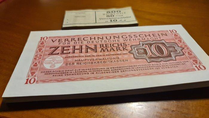 Duitsland. - Wehrmacht - 50 x 10 Reichsmark 1944 - Ros.513 /, Postzegels en Munten, Bankbiljetten | Europa | Niet-Eurobiljetten