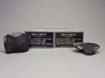 Chergach 2 fragments Chutes de météorites 2007 Mali - 53.9 g