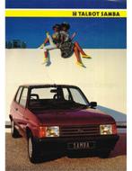 1985 TALBOT SAMBA BROCHURE NEDERLANDS, Nieuw