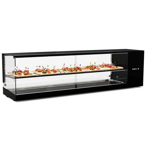 Tapasvitrine | LOGIC | Zwart | +2°C/+6°C | Statisch | 2, Zakelijke goederen, Horeca | Keukenapparatuur, Nieuw in verpakking, Verzenden