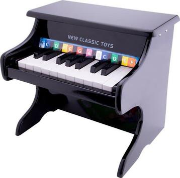 New Classic Toys Houten Speelgoed Piano - Zwart - Inclusief