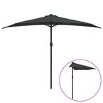 Balkonparasol Halfrond 300x155cm Antraciet | Tweede Kansj..., Verzenden, Nieuw, Waterdicht, Stokparasol