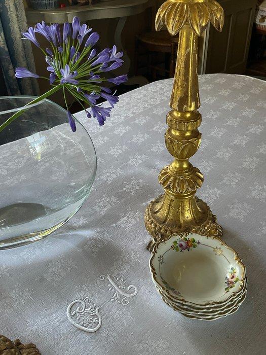 Vroeg 20e-eeuws damast linnen tafellinnen met initialen G.L., Antiek en Kunst, Antiek | Tapijten, Tafelkleden en Textiel