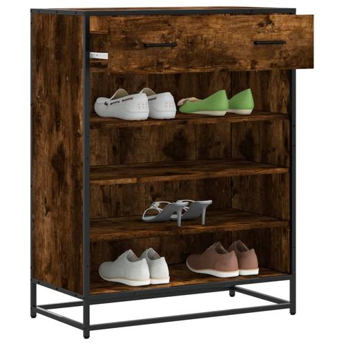 vidaXL Schoenenkast 75x38x97,5 cm bewerkt hout en metaal, Huis en Inrichting, Kasten | Schoenenkasten, Nieuw, Verzenden