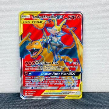 Pokémon Card - Charizard & Braixen GX #212 Cosmic Eclipse -