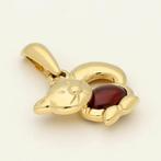 Hanger - 18 karaat Geel goud - Granaat, Handtassen en Accessoires, Antieke sieraden