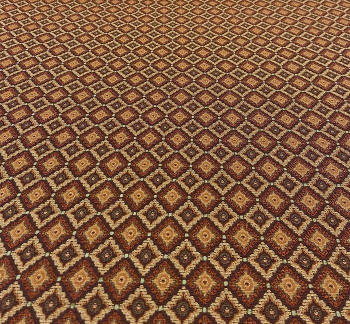 Textiel met geometrisch ontwerp in nuances van hazelnoot,, Antiek en Kunst, Antiek | Tapijten, Tafelkleden en Textiel