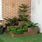 Kruidenbak - Rustic Garden - 3 niveaus - Groentebed - Bruin, Tuin en Terras, Ophalen of Verzenden, Nieuw