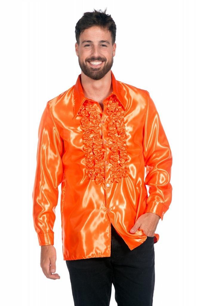 Disco Blouse Ruches Donkeroranje, Vêtements | Hommes, Costumes de carnaval & Vêtements de fête, Envoi