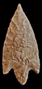 Neolithisch Vuursteen Prachtige punt, pijl en speer - 34 mm, Antiek en Kunst