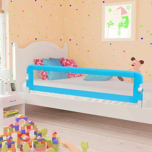 vidaXL Bedhekje peuter 180x42 cm polyester blauw, Kinderen en Baby's, Traphekjes, Nieuw, Verzenden