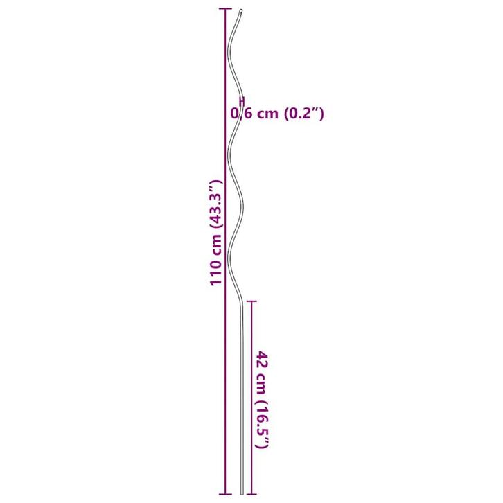 vidaXL Plantenstok spiraal 110 cm gegalvaniseerd staal 20 st, Tuin en Terras, Bloembakken en Plantenbakken, Nieuw, Verzenden