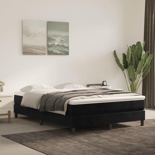 vidaXL Pocketveringmatras 140x190x20 cm fluweel zwart, Huis en Inrichting, Slaapkamer | Matrassen en Bedbodems, Nieuw, Verzenden