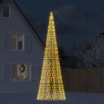 vidaXL LED-kerstboom aan vlaggenmast 1534 LEDs warm wit 500, Verzenden, Nieuw