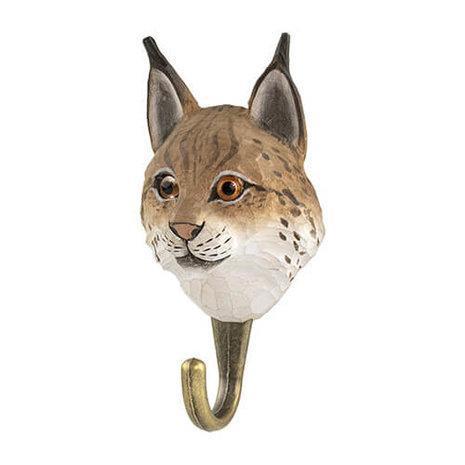 Kapstokhaak hout wandhaak kapstok Wildlife Garden LYNX, Maison & Meubles, Accessoires pour la Maison | Portemanteaux