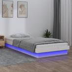 vidaXL Bedframe LED massief hout wit 90x190 cm, Huis en Inrichting, Slaapkamer | Bedden, Verzenden, Nieuw
