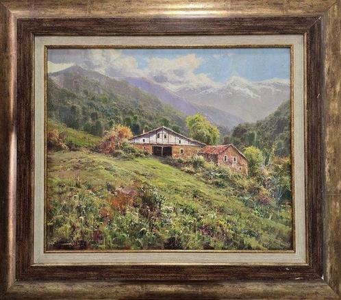 Ricardo Solé González (1959) - Refugio de montaña, Antiek en Kunst, Kunst | Schilderijen | Klassiek