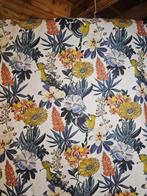 300x280cm! NIEUW bloemenstof Boho Chic met ooievaar vogels -