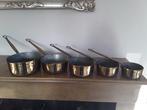Ensemble de casseroles (5) - Cuivre, Étain - Frans ensemble, Antiquités & Art