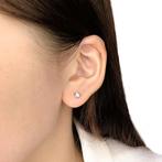 Oorbellen - 18 karaat Witgoud - 0.10ct. tw. Diamant, Handtassen en Accessoires, Oorbellen, Nieuw