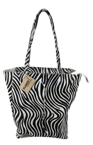Zebra Zwart Wit Vera Pelle wild leren shopper beschikbaar voor biedingen