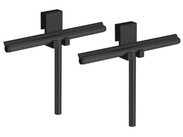 Veiling - 2x Novio wandwisserset met haak Umea mat zwart, Doe-het-zelf en Bouw, Sanitair