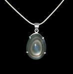 Pendentif en obsidienne œil céleste. Montage sur argent 925, Collections