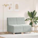vidaXL Modulaire Sofa Eenheid Armless 2 pcs Lichtgrijs 55 x, Verzenden, Nieuw