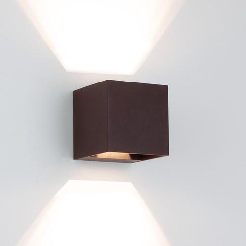 Spots opbouw Reach Up&amp;Down Muurlamp Zwart/Bruin kubusLED, Huis en Inrichting, Lampen | Overige, Nieuw, Verzenden