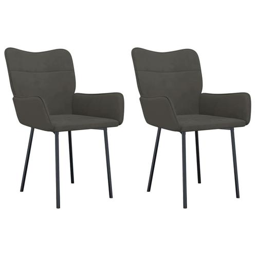 Stoelen Donkergrijs Fluweel -40% - OP=OP! Inrichten!, Huis en Inrichting, Stoelen, Grijs, Twee, Nieuw, Verzenden