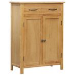 vidaXL Schoenenkast 76x37x105 cm massief eikenhout, Huis en Inrichting, Kasten | Schoenenkasten, Verzenden, Nieuw