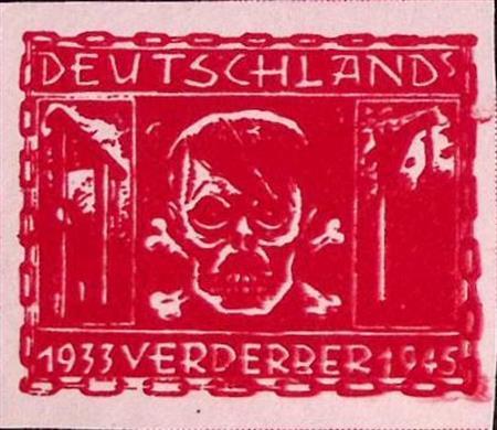Oostenrijkse 1946 Anti-Fascistische postzegel: doodshoofd..., Verzamelen, Militaria | Algemeen, Verzenden