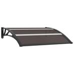 vidaXL Deurluifel 120x80 cm PC zwart, Jardin & Terrasse, Protection solaire, Verzenden