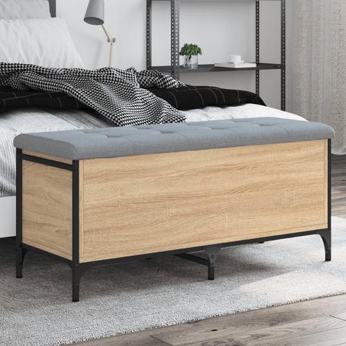 vidaXL Opbergbankje 102x42x45 cm bewerkt hout sonoma, Huis en Inrichting, Overige Huis en Inrichting, Nieuw, Verzenden