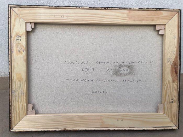 J.S. - What...?!? Renault Has A New Logo...?!?, Antiek en Kunst, Kunst | Schilderijen | Modern