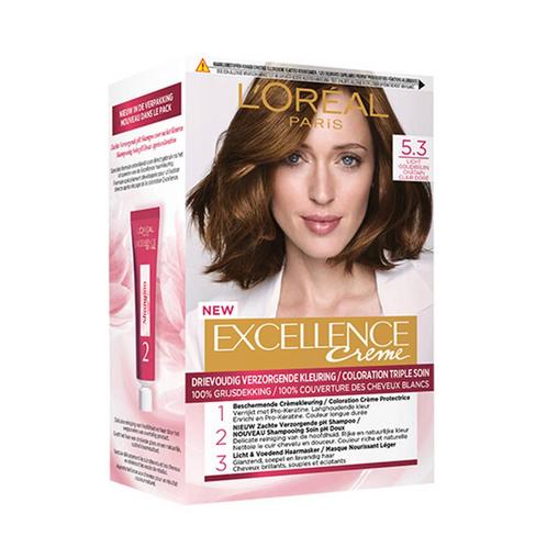 LOréal Paris Excellence Crème haarkleuring - 5.3 Licht G., Handtassen en Accessoires, Uiterlijk | Haarverzorging, Nieuw, Verzenden