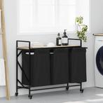 vidaXL Wasmand 3 vakken met planken sonoma eikenkleurig, Verzenden, Nieuw