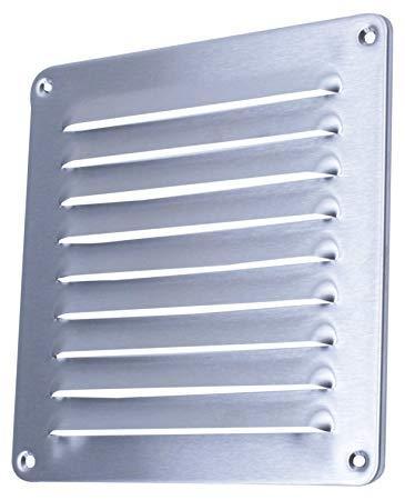 Schoepenrooster opbouw 195 x 195mm - *RVS 304* (1-2020I), Doe-het-zelf en Bouw, Ventilatie en Afzuiging, Nieuw, Verzenden