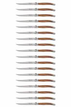 Laguiole - 18x Steak Knives - Brown - style de -