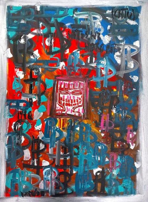 0xec6d0 (XX-XXI) - One Bitcoin N°41 of 500 - XL, Antiek en Kunst, Kunst | Schilderijen | Modern