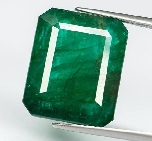 Zonder Minimumprijs Groen Smaragd - 18.70 ct - International, Handtassen en Accessoires, Edelstenen