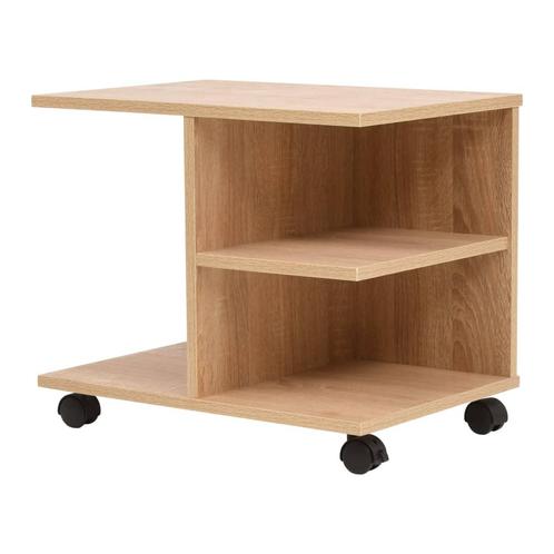 vidaXL Plankenkast verrijdbaar 50x35x42 cm eikenkleur, Huis en Inrichting, Kasten | Boekenkasten, Nieuw, Verzenden